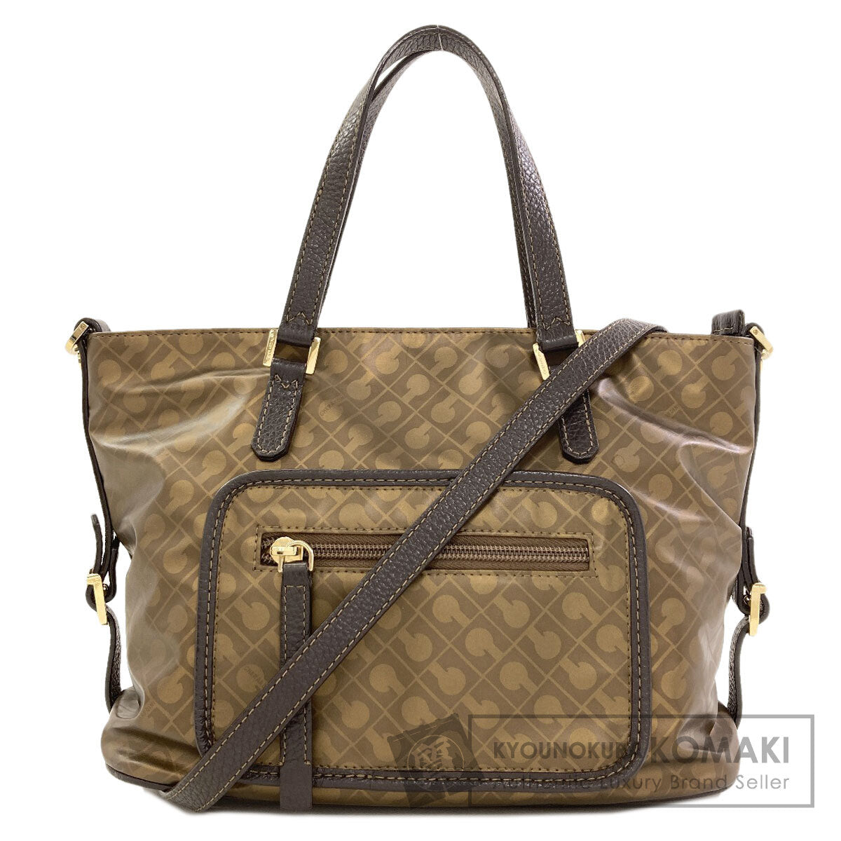 GHERARDINI Logo motif softy Handbag Polyester Polyurethane coatingLadies [Used]