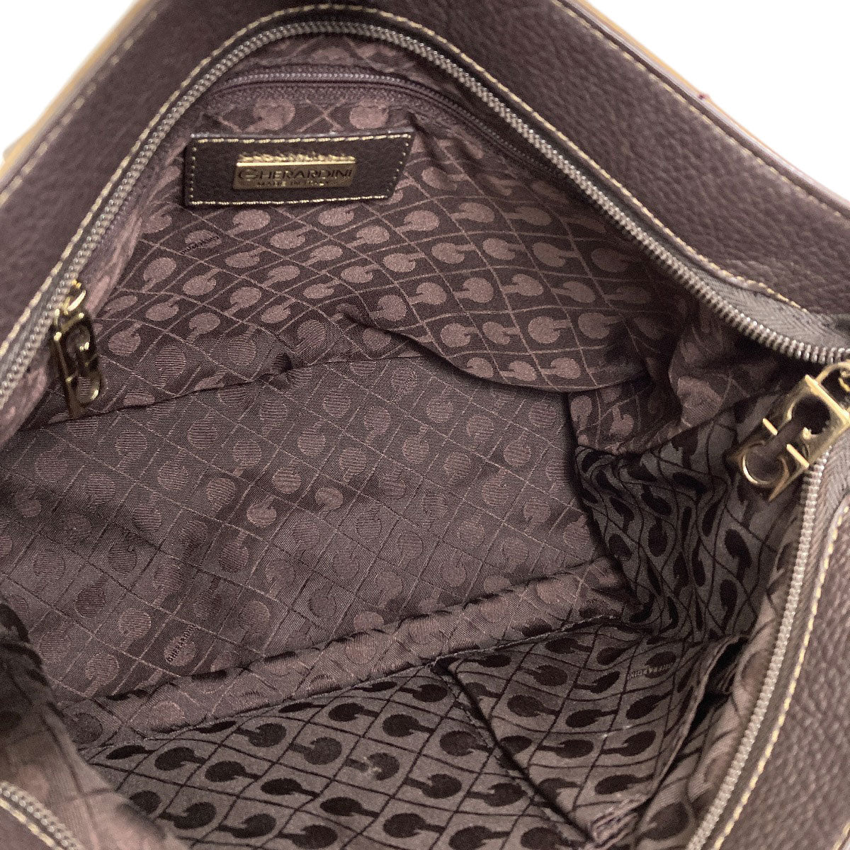 GHERARDINI Logo motif softy Handbag Polyester Polyurethane coatingLadies [Used]