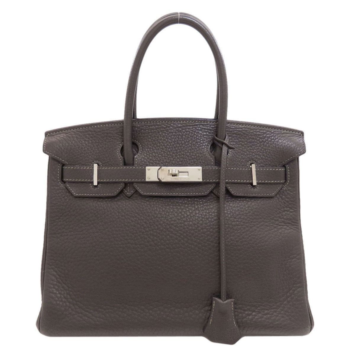 HERMES Birkin 30 SilverHardware Handbag Taurillon Clemence Ladies [Used]