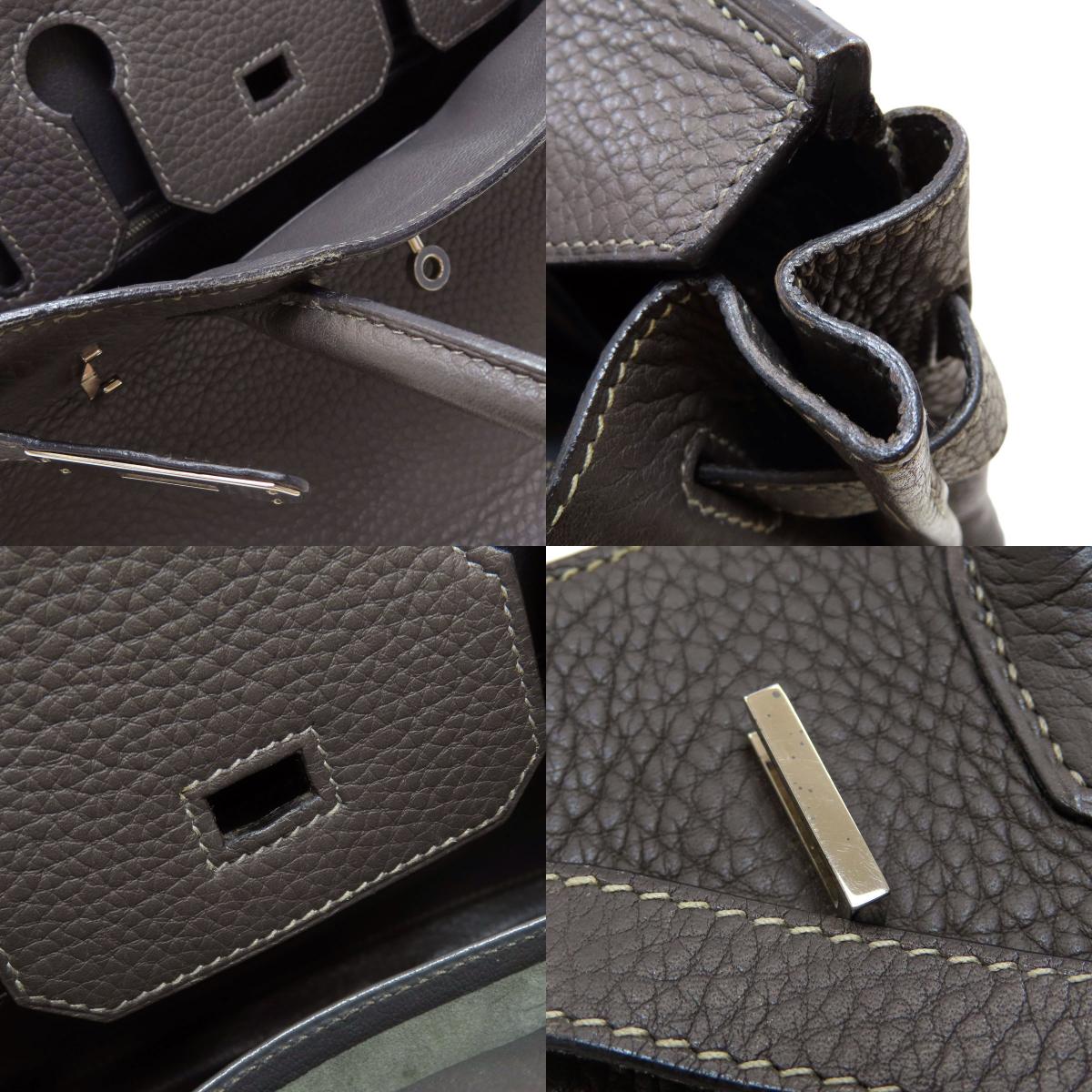 HERMES Birkin 30 SilverHardware Handbag Taurillon Clemence Ladies [Used]
