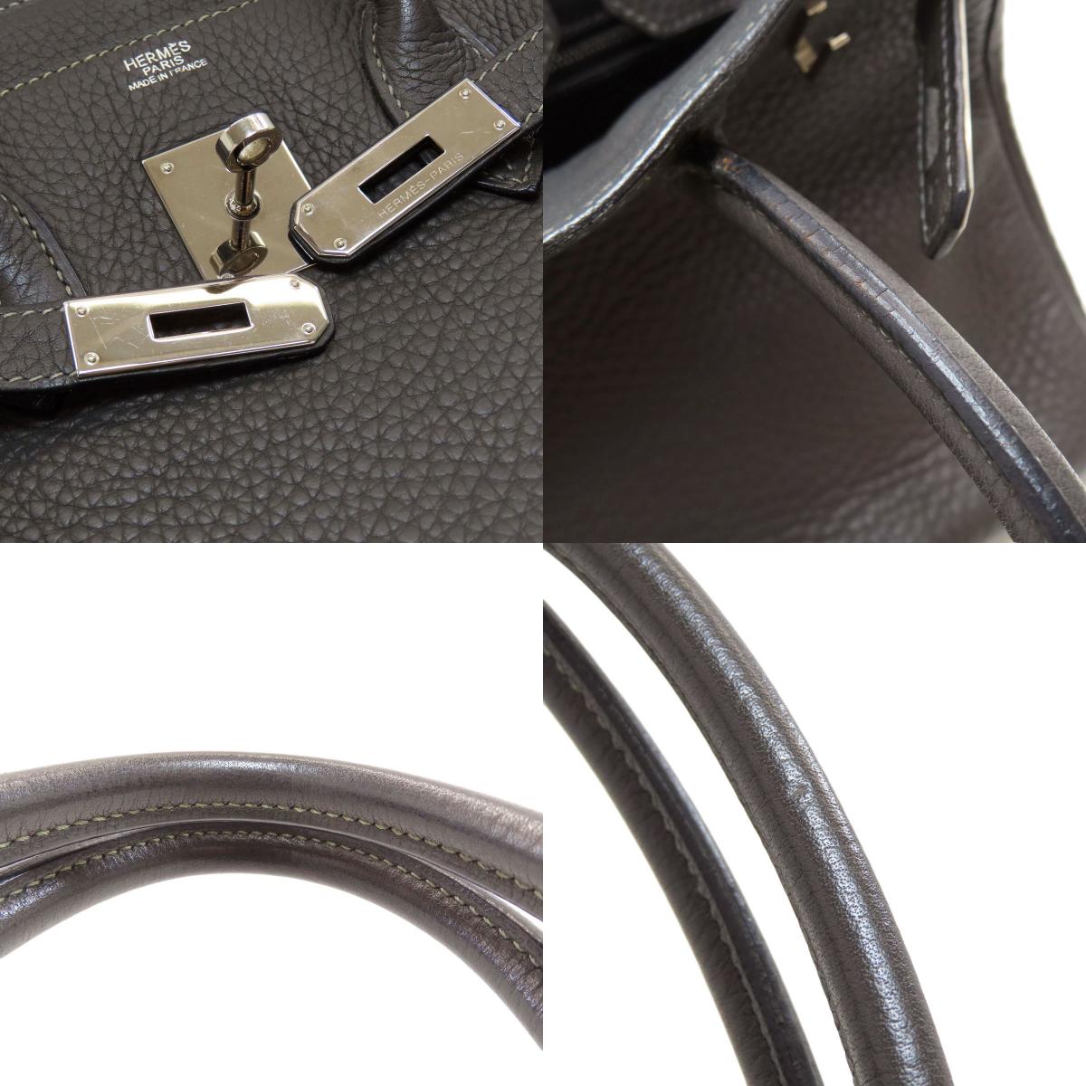 HERMES Birkin 30 SilverHardware Handbag Taurillon Clemence Ladies [Used]