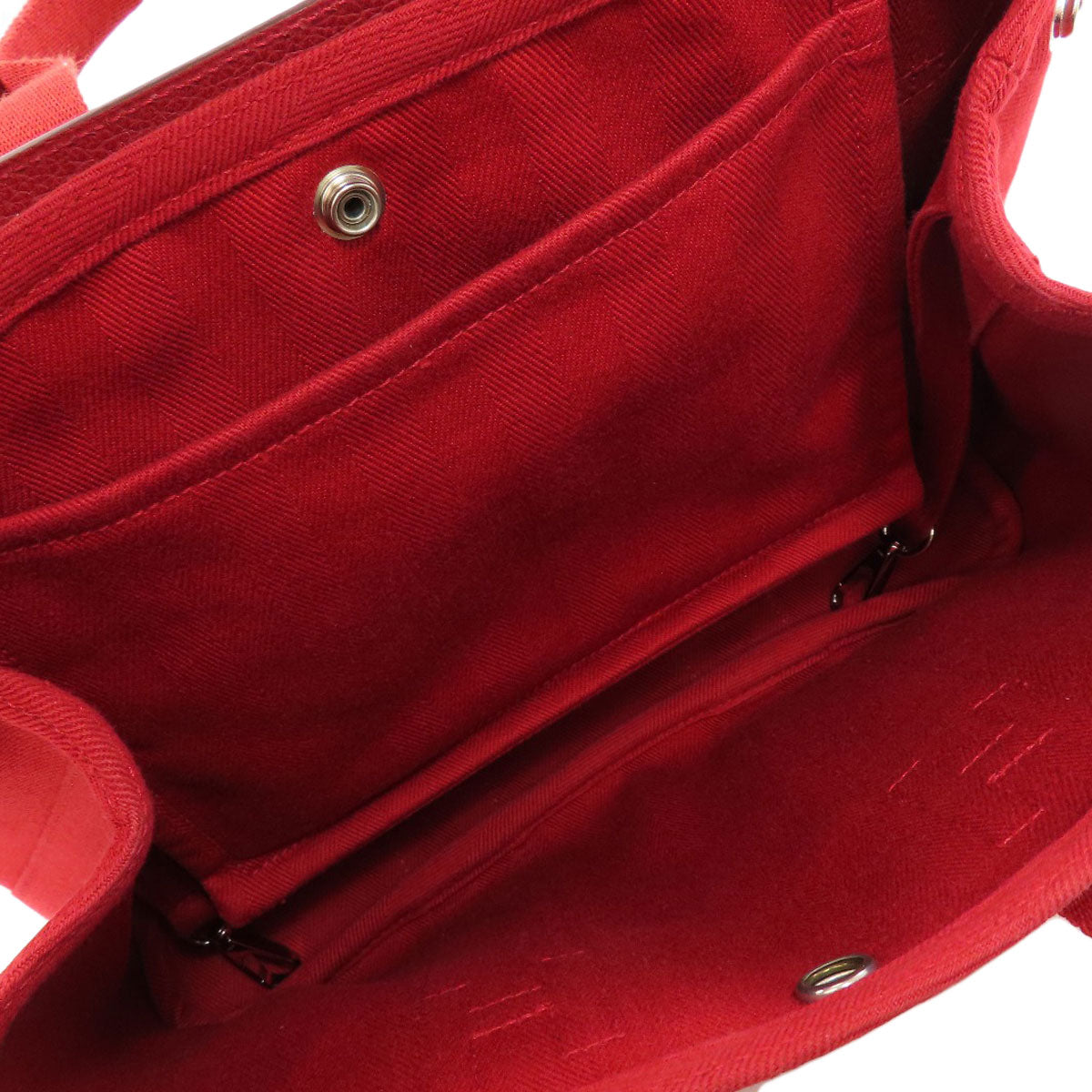 HERMES Valparaiso PM Tote Bag Canvas Ladies [Used]