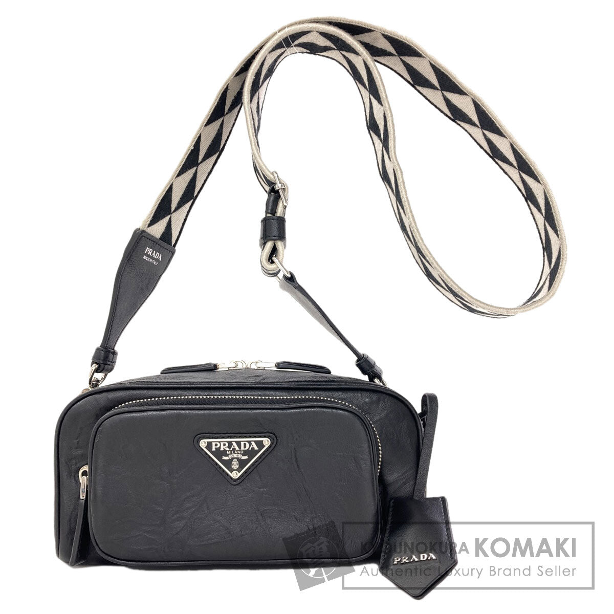PRADA logo Shoulder Bag Calf Ladies [Used]