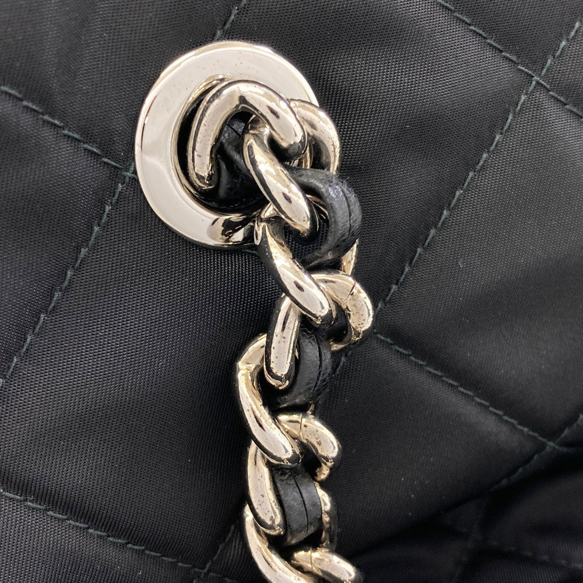 PRADA 1BG740 Logo Hardware Quilted Chain Tote 2WAY Tote Bag Nylon Ladies [Used]