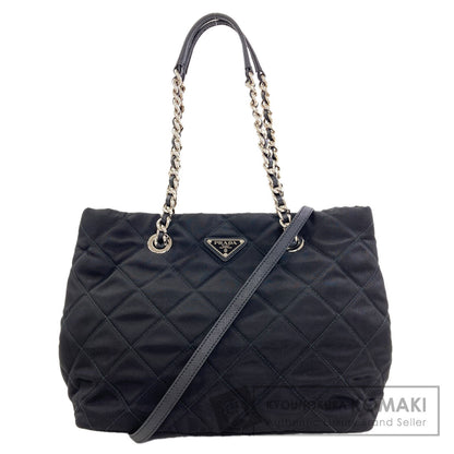 PRADA 1BG740 Logo Hardware Quilted Chain Tote 2WAY Tote Bag Nylon Ladies [Used]