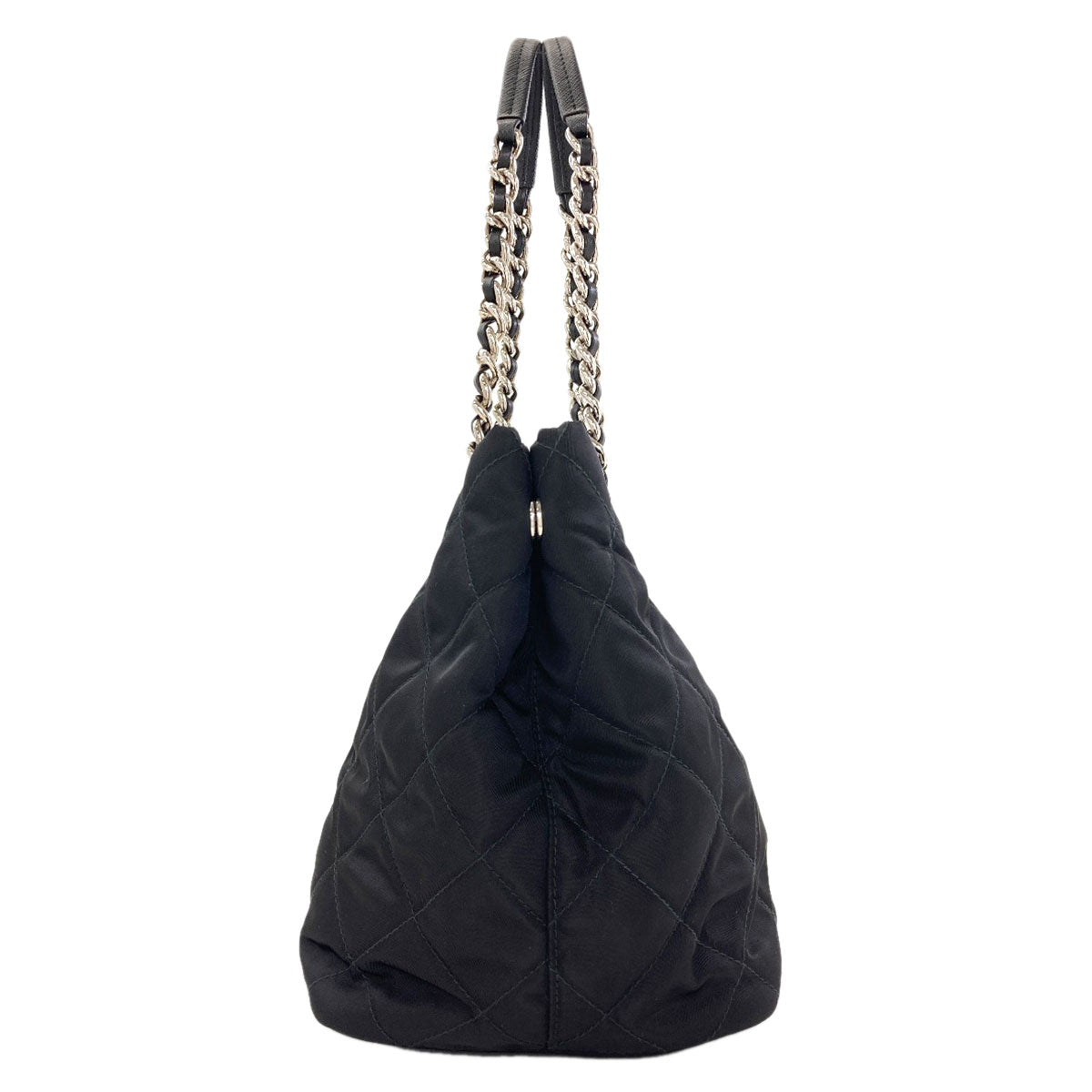 PRADA 1BG740 Logo Hardware Quilted Chain Tote 2WAY Tote Bag Nylon Ladies [Used]