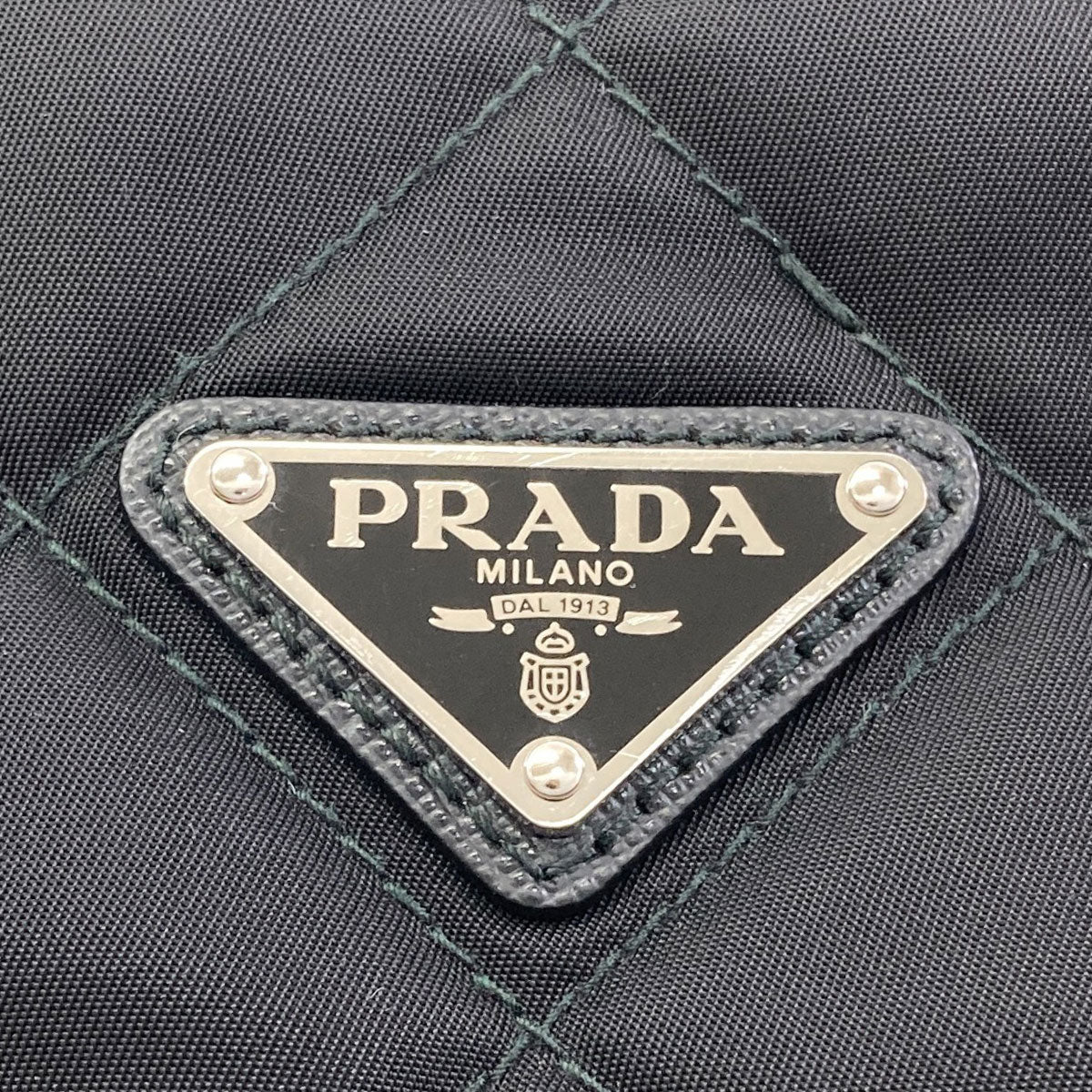 PRADA 1BG740 Logo Hardware Quilted Chain Tote 2WAY Tote Bag Nylon Ladies [Used]