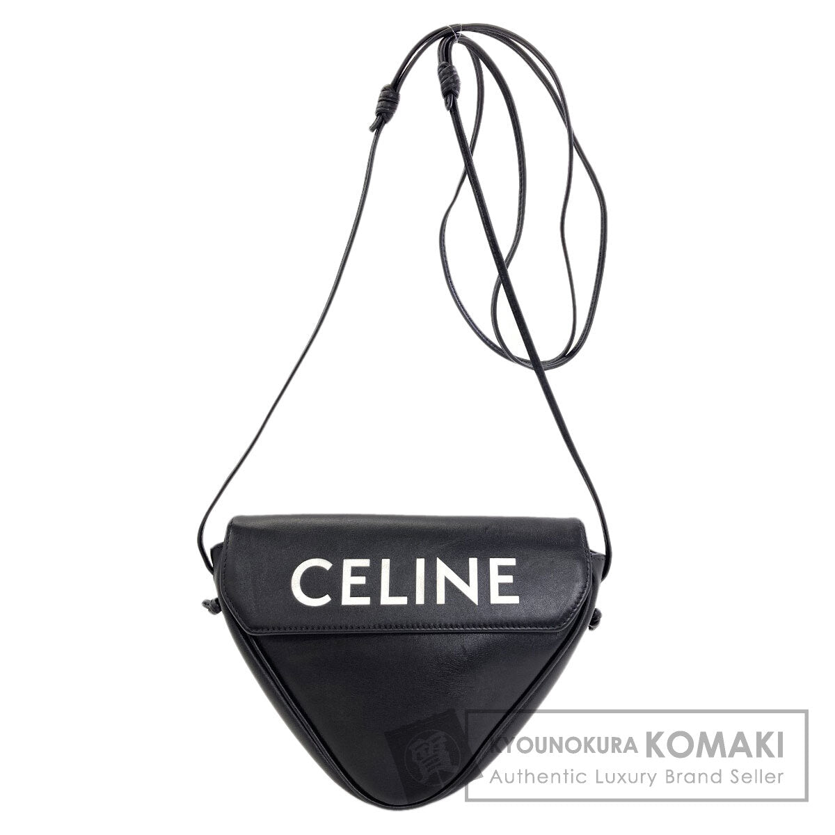 CELINE Triangle Shoulder Bag Calf Ladies [Used]