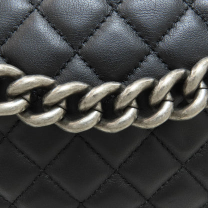 CHANEL Boy Chanel SilverHardware Shoulder Bag Calf Ladies [Used]