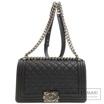 CHANEL Boy Chanel SilverHardware Shoulder Bag Calf Ladies [Used]