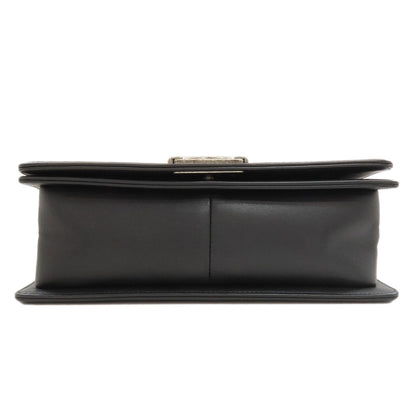 CHANEL Boy Chanel SilverHardware Shoulder Bag Calf Ladies [Used]