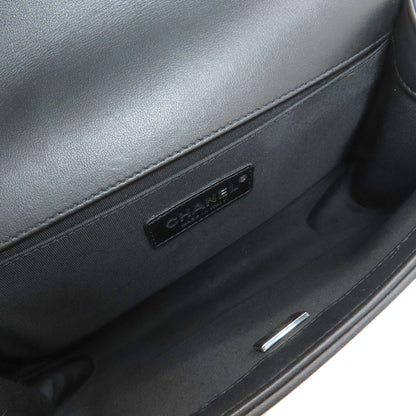 CHANEL Boy Chanel SilverHardware Shoulder Bag Calf Ladies [Used]