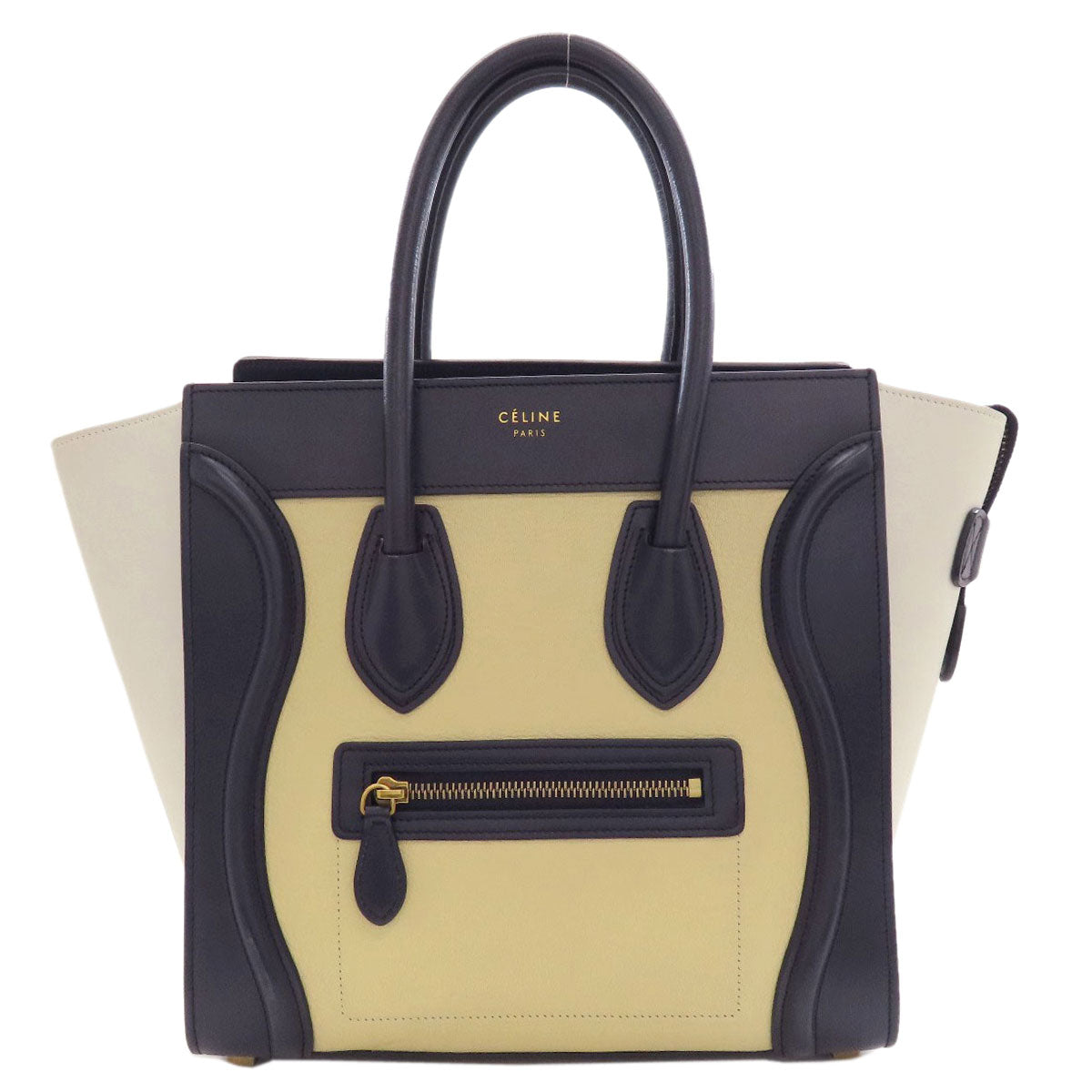 CELINE Luggage Micro Tricolor Handbag Calf Ladies [Used]