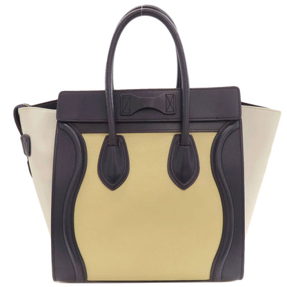 CELINE Luggage Micro Tricolor Handbag Calf Ladies [Used]