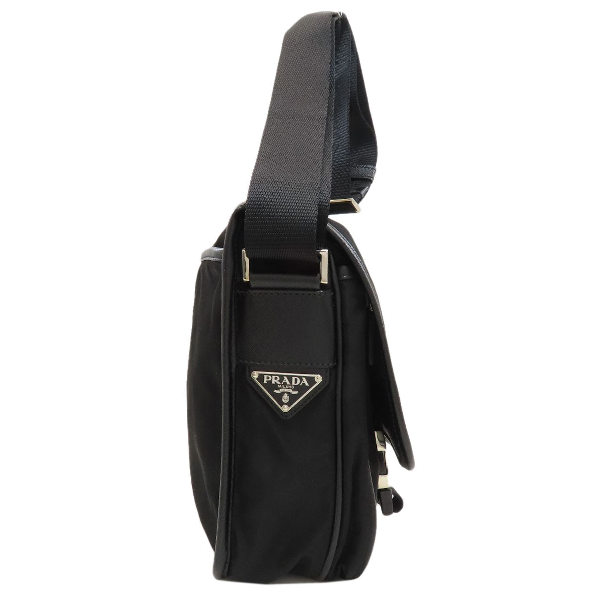 PRADA Long Shoulder Logo Hardware Shoulder Bag Nylon Ladies [Used]