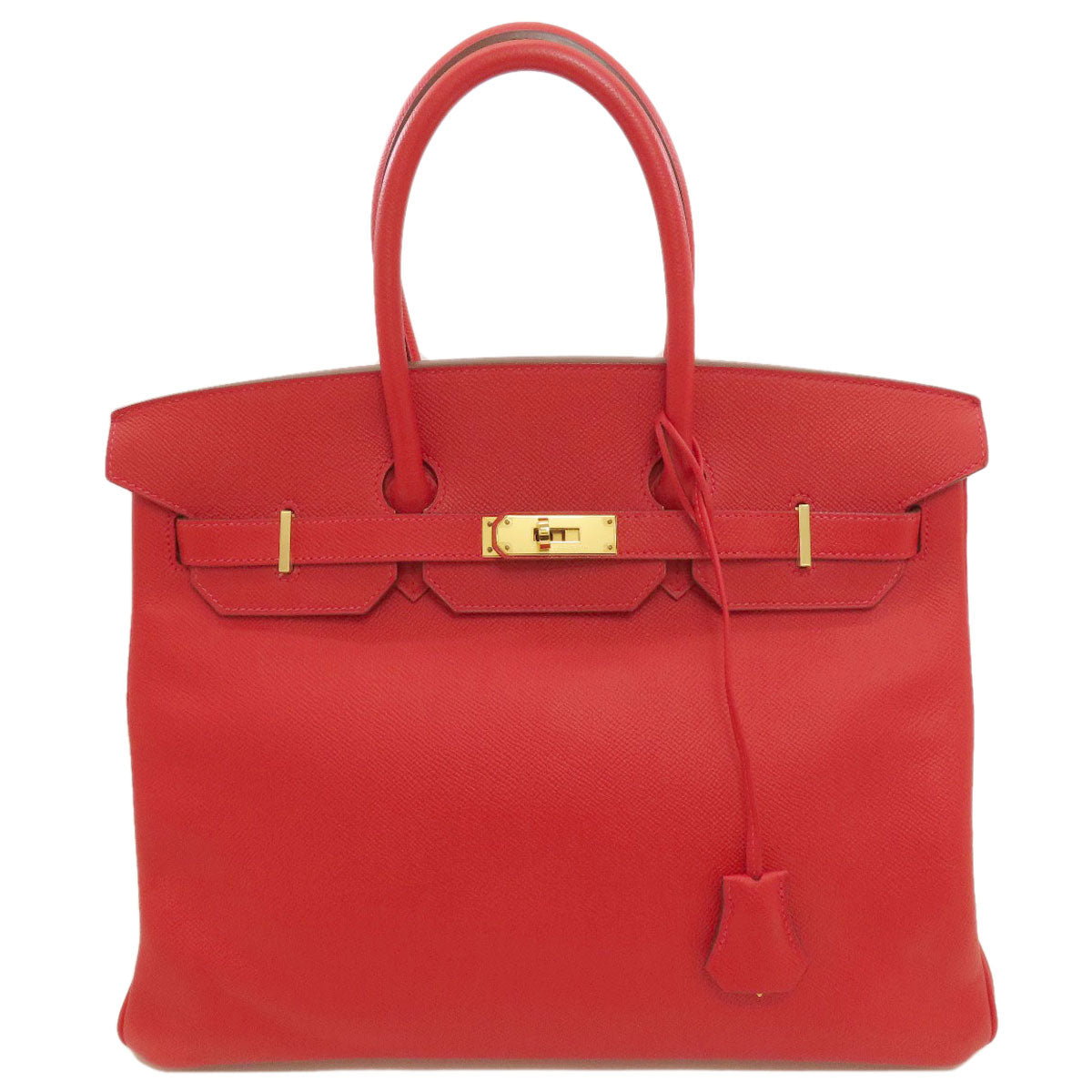 HERMES Birkin 35 Rouge Casaque GoldHardware Handbag Epsom Ladies [Used]