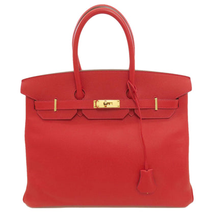 HERMES Birkin 35 Rouge Casaque GoldHardware Handbag Epsom Ladies [Used]