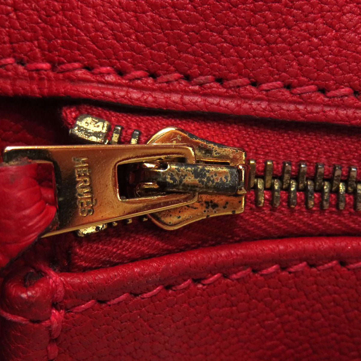 HERMES Birkin 35 Rouge Casaque GoldHardware Handbag Epsom Ladies [Used]