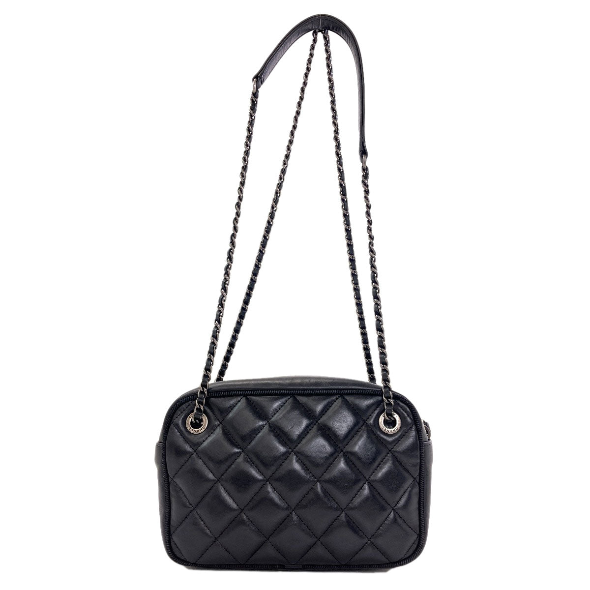 CHANEL Ballerina COCO Mark SilverHardware Shoulder Bag Calf Ladies [Used]