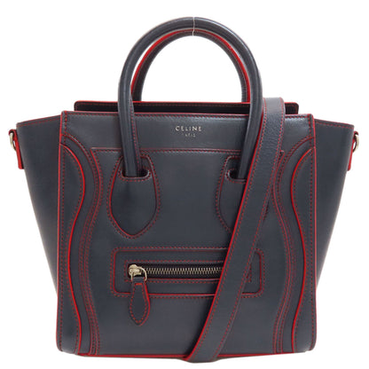 CELINE Luggage nano 2 WAY Handbag Calf Ladies [Used]