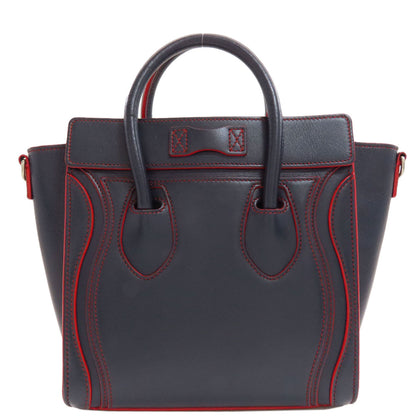CELINE Luggage nano 2 WAY Handbag Calf Ladies [Used]
