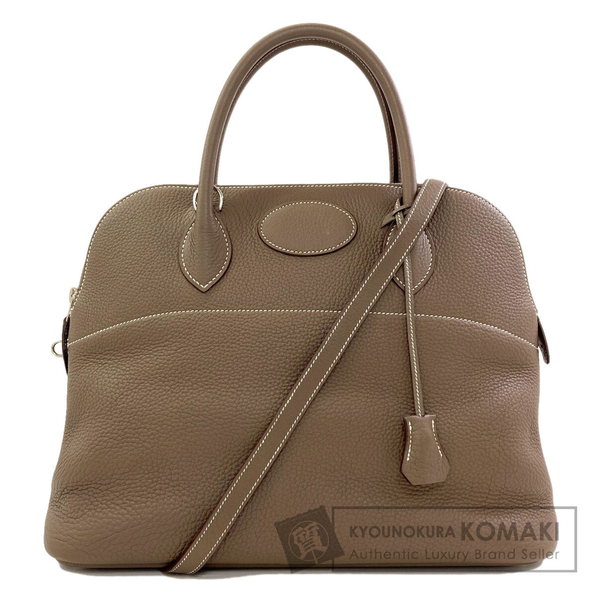 HERMES Bolide35 Etoupe SilverHardware Handbag Taurillon Clemence Ladies [Used]