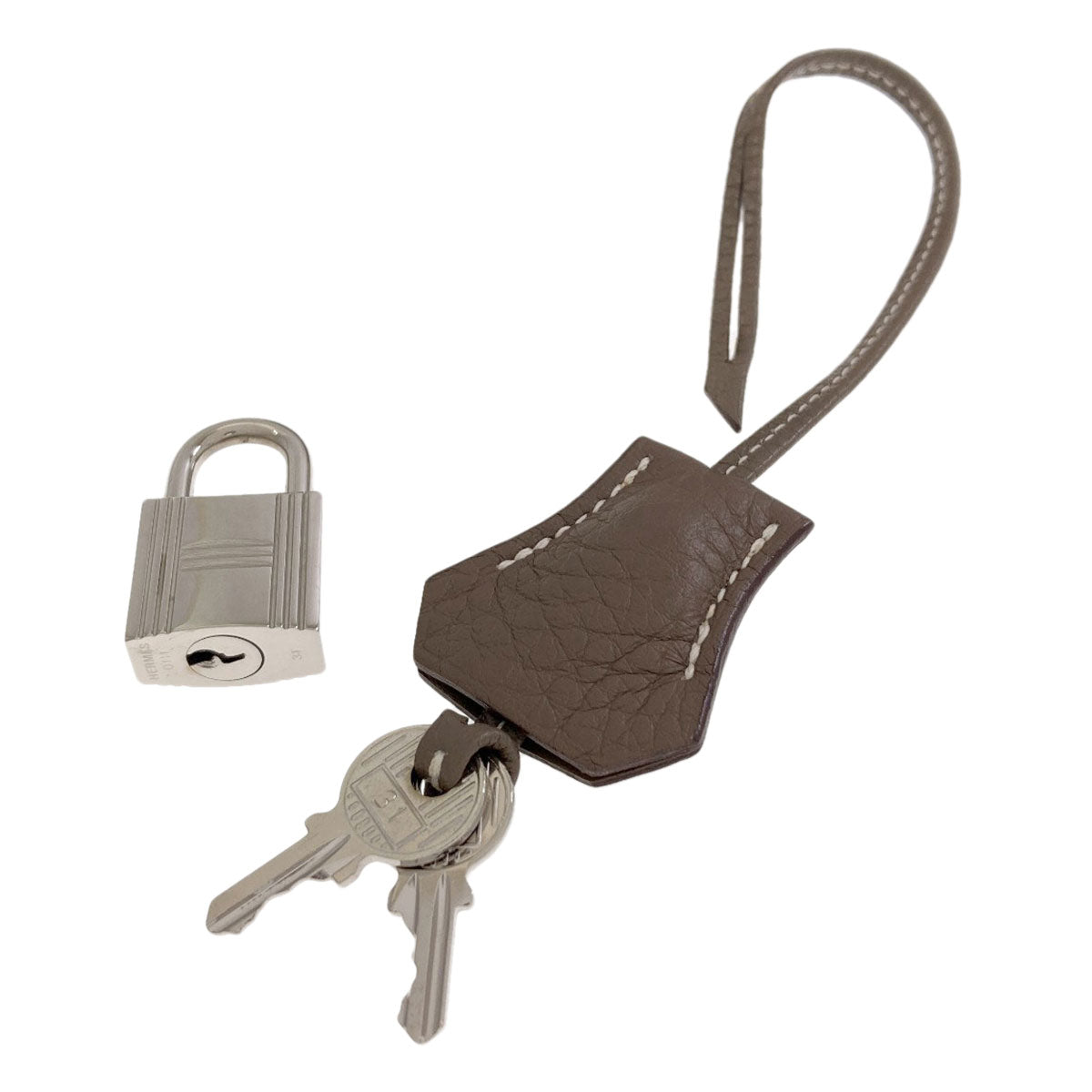 HERMES Bolide35 Etoupe SilverHardware Handbag Taurillon Clemence Ladies [Used]