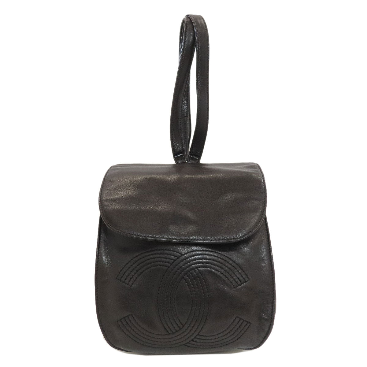 CHANEL COCO Mark SilverHardware Backpack Â· Daypack Lambskin Ladies [Used]
