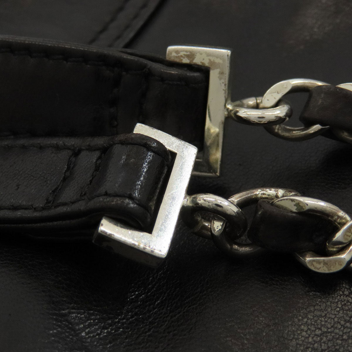 CHANEL COCO Mark SilverHardware Backpack Â· Daypack Lambskin Ladies [Used]