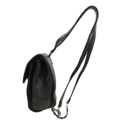 CHANEL COCO Mark SilverHardware Backpack Â· Daypack Lambskin Ladies [Used]