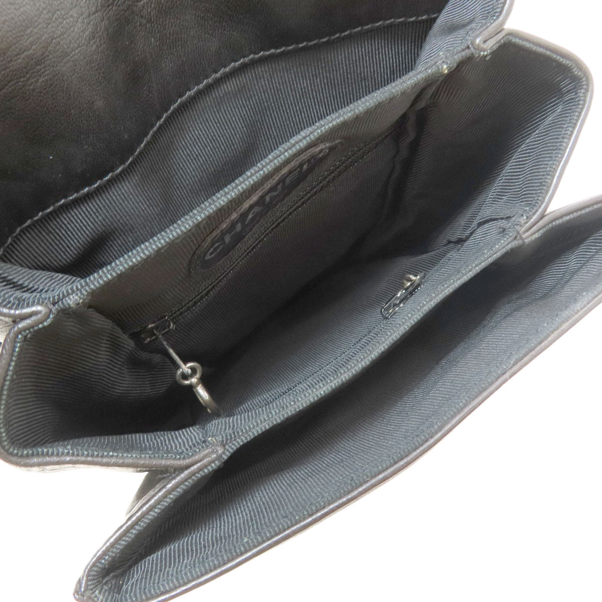 CHANEL COCO Mark SilverHardware Backpack Â· Daypack Lambskin Ladies [Used]