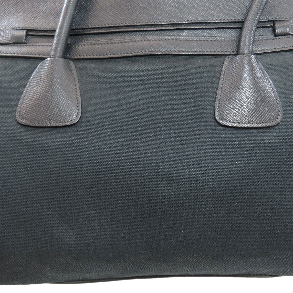 PRADA Logo Hardware Tote Bag Canvas LeatherLadies [Used]