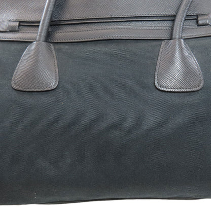 PRADA Logo Hardware Tote Bag Canvas LeatherLadies [Used]