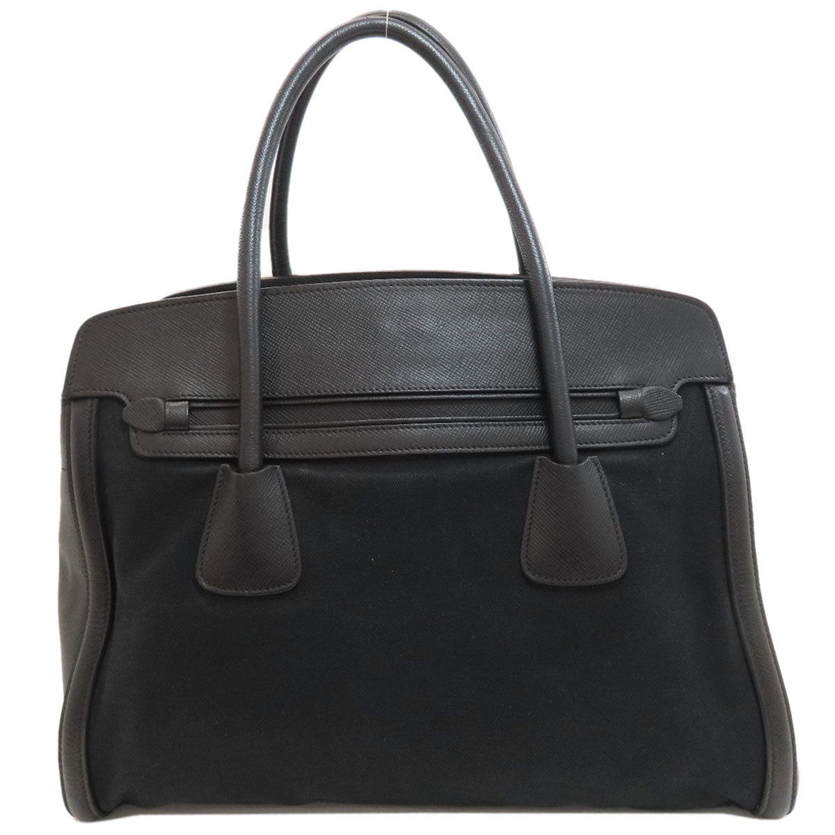 PRADA Logo Hardware Tote Bag Canvas LeatherLadies [Used]