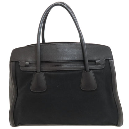 PRADA Logo Hardware Tote Bag Canvas LeatherLadies [Used]