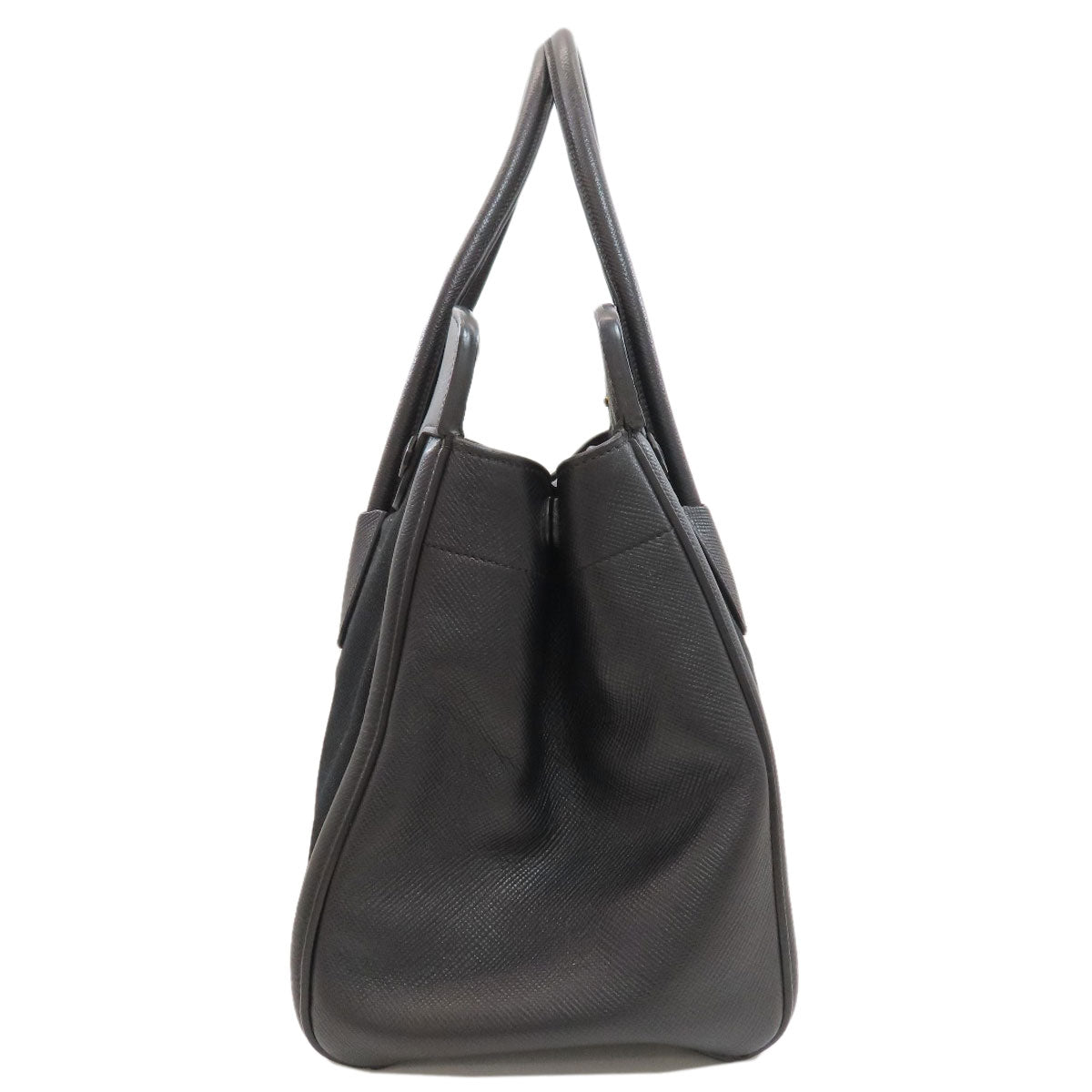 PRADA Logo Hardware Tote Bag Canvas LeatherLadies [Used]