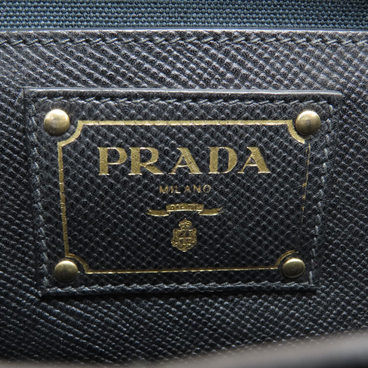 PRADA Logo Hardware Tote Bag Canvas LeatherLadies [Used]