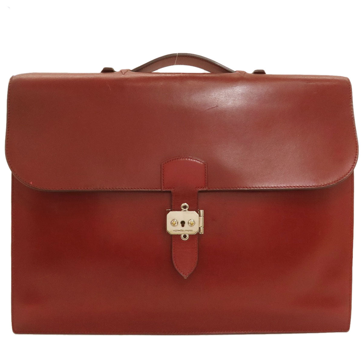 HERMES Sac à Dépêches SilverHardware Business bag Box calf mens [Used]