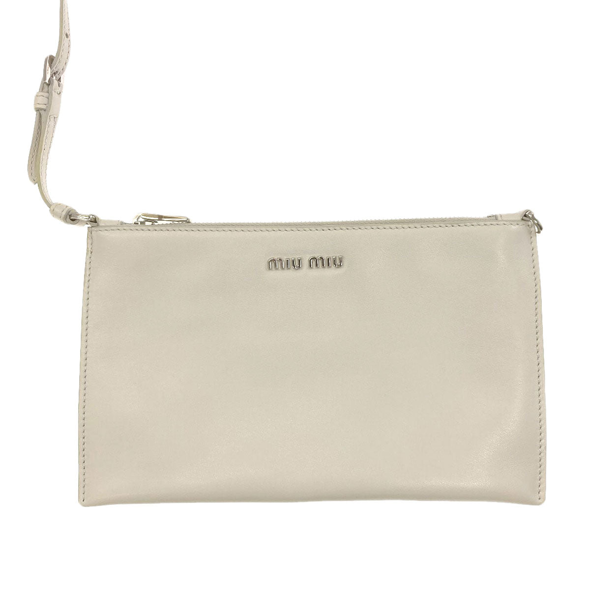 MIUMIU logo Tote Bag Leather Ladies [Used]