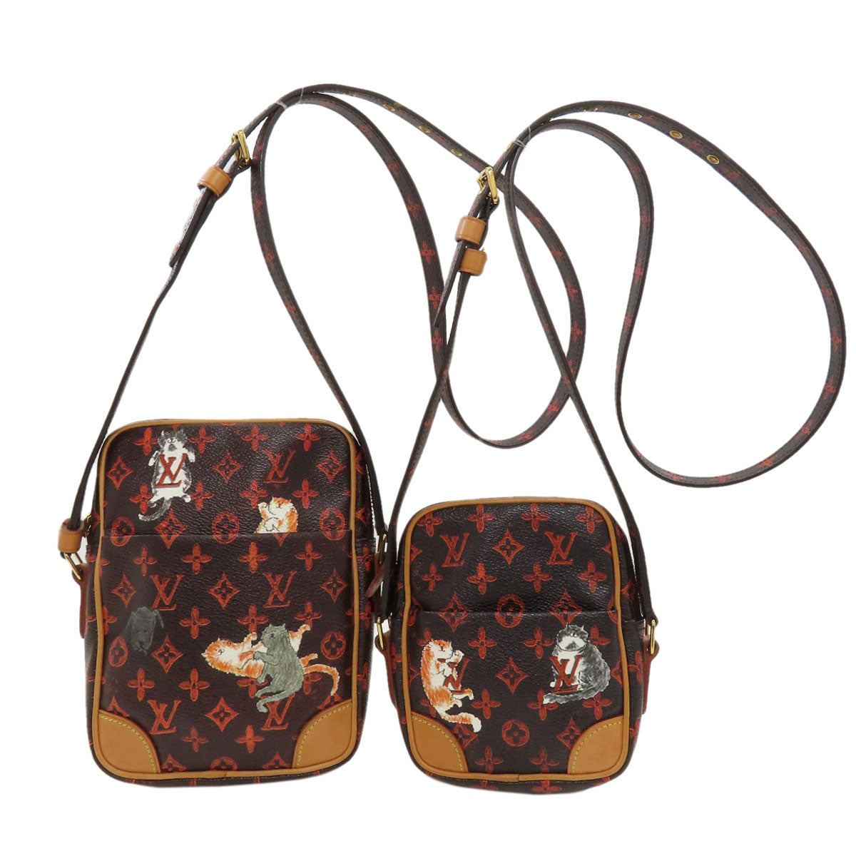 LOUIS VUITTON M44399 Panam Set Catgram Shoulder Bag Monogram canvas Ladies [Used]