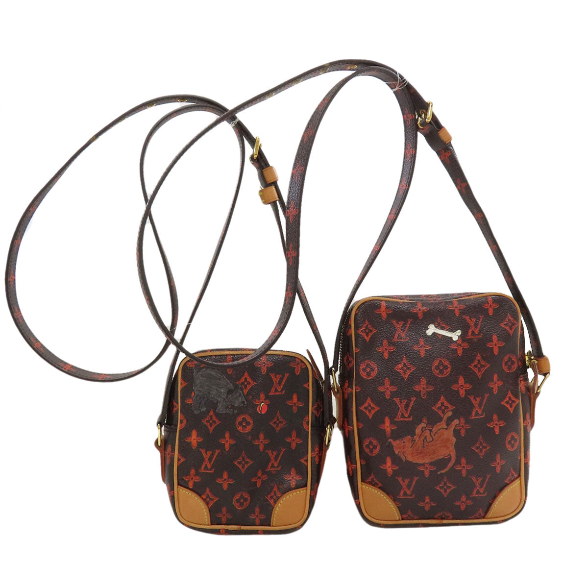 LOUIS VUITTON M44399 Panam Set Catgram Shoulder Bag Monogram canvas Ladies [Used]
