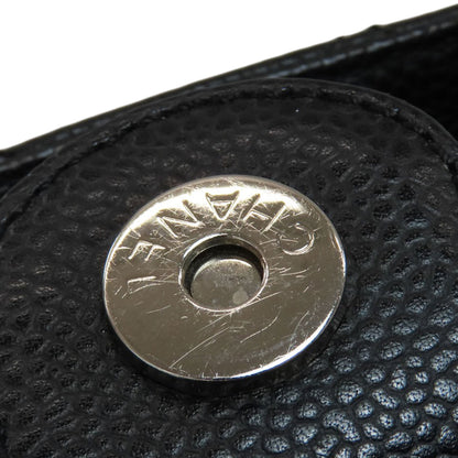 CHANEL Petit Shopping PST SilverHardware Tote Bag Grained Calfskin Skin Ladies [Used]