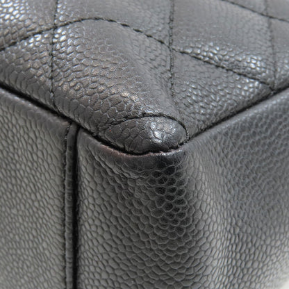 CHANEL Petit Shopping PST SilverHardware Tote Bag Grained Calfskin Skin Ladies [Used]