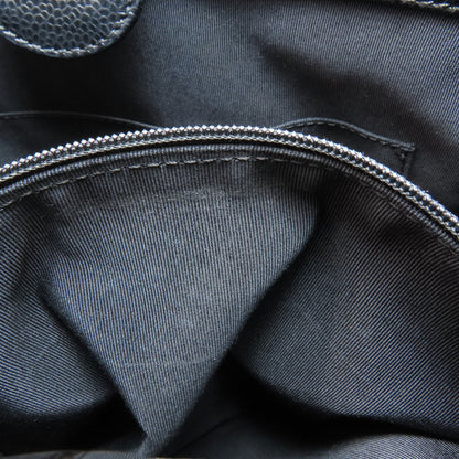 CHANEL Petit Shopping PST SilverHardware Tote Bag Grained Calfskin Skin Ladies [Used]