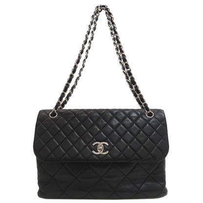 CHANEL Matelasse COCO Mark SilverHardware Shoulder Bag Calf Ladies [Used]