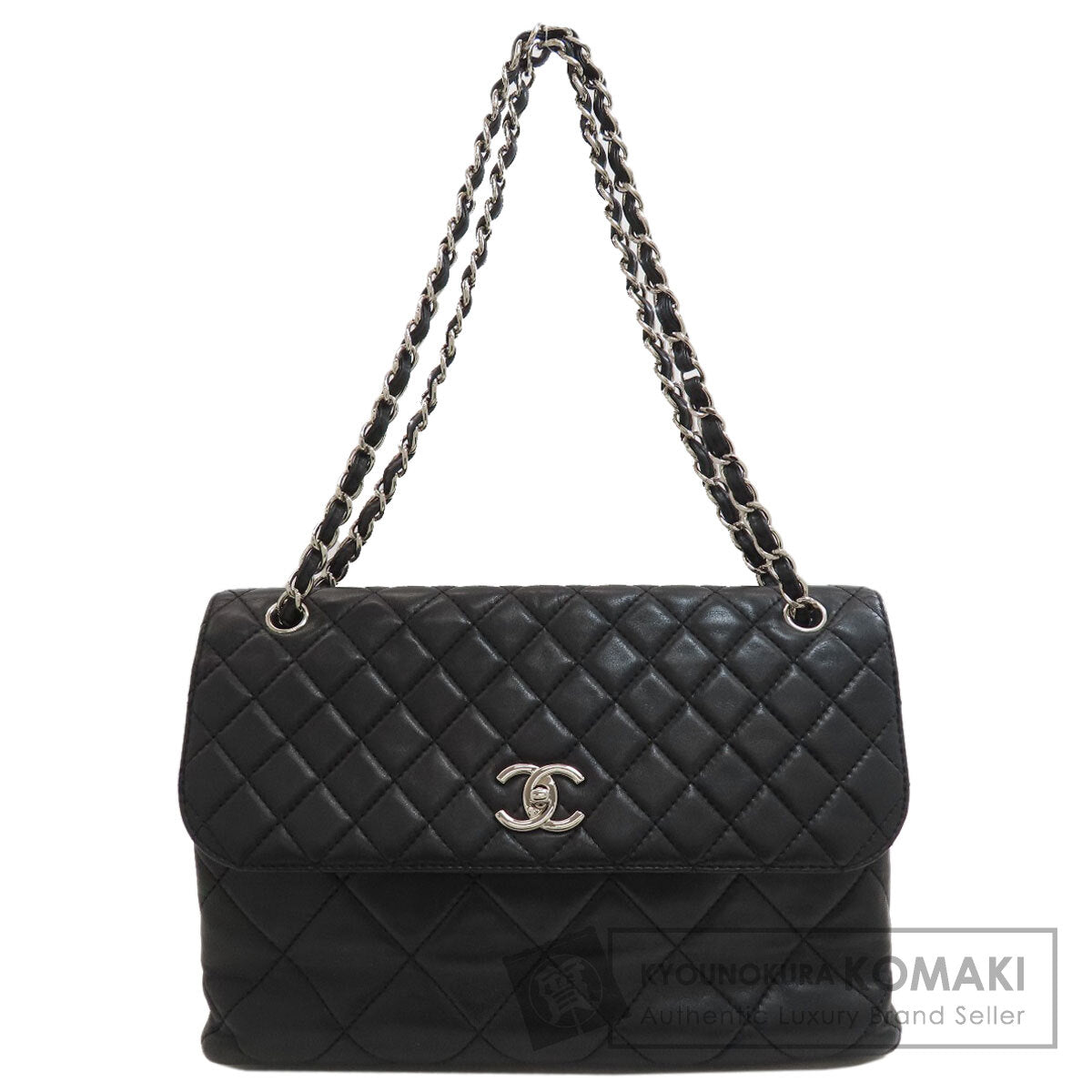 CHANEL Matelasse COCO Mark SilverHardware Shoulder Bag Calf Ladies [Used]