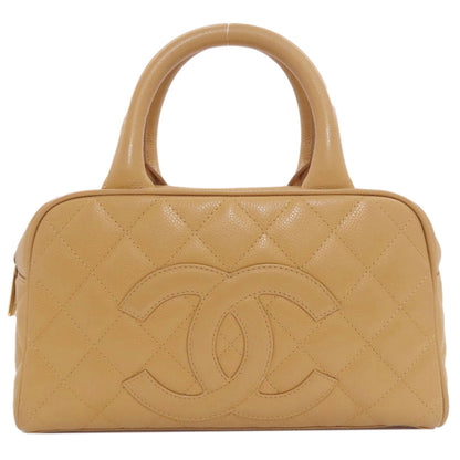 CHANEL Mini Boston Bag Matelasse Gold Hardware Handbag Grained Calfskin Skin Ladies [Used]