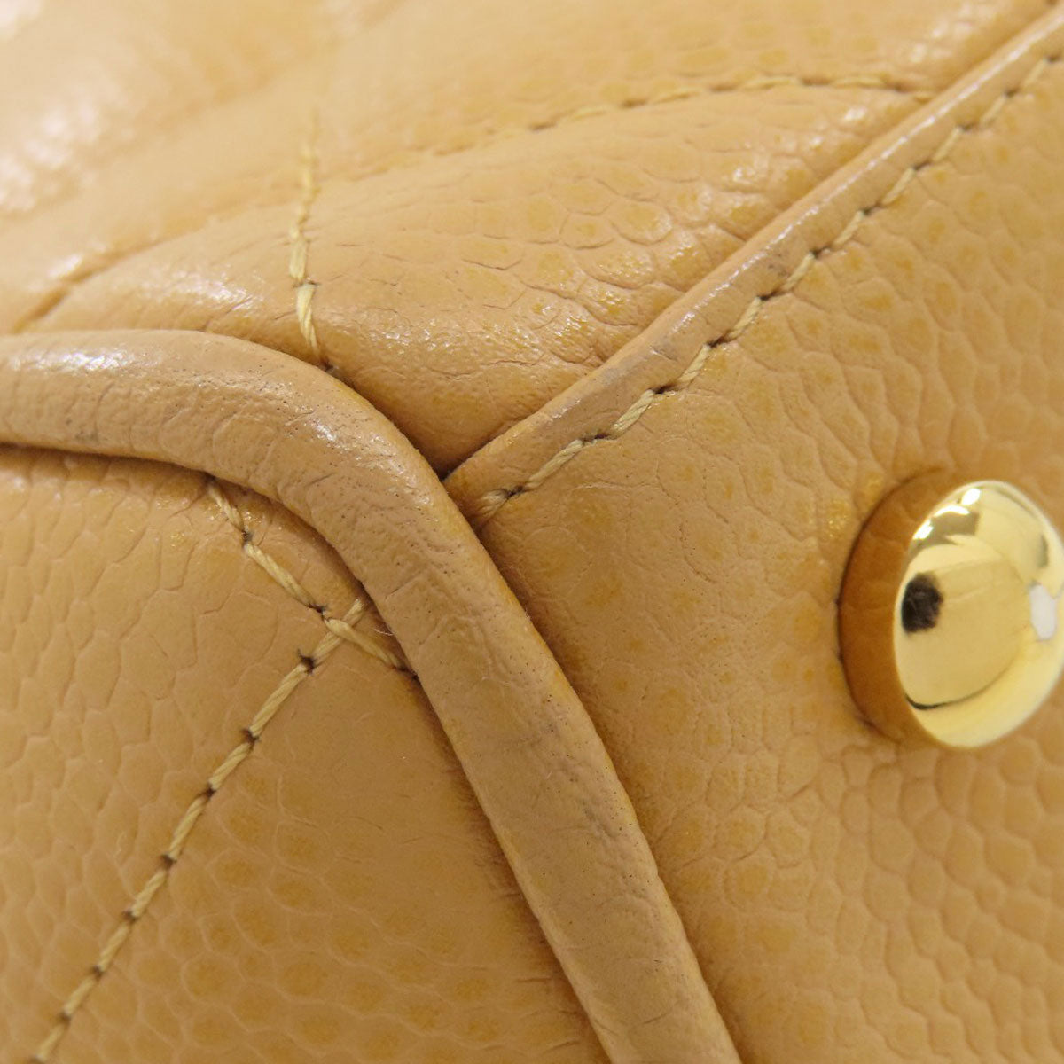 CHANEL Mini Boston Bag Matelasse Gold Hardware Handbag Grained Calfskin Skin Ladies [Used]