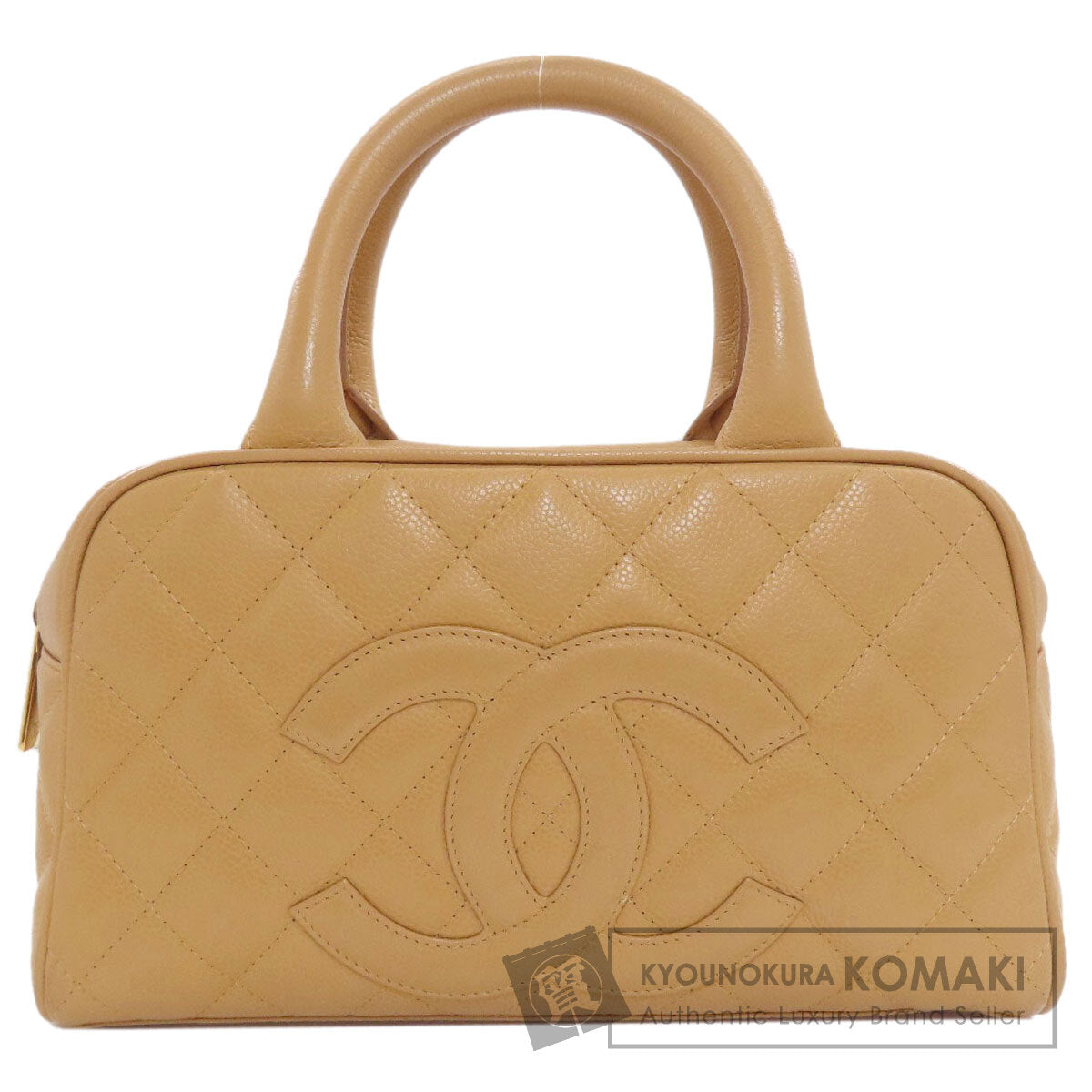 CHANEL Mini Boston Bag Matelasse Gold Hardware Handbag Grained Calfskin Skin Ladies [Used]