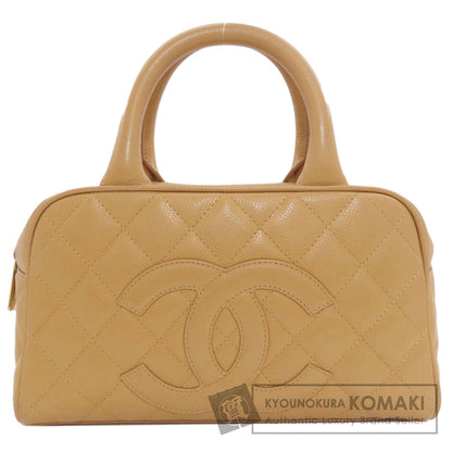 CHANEL Mini Boston Bag Matelasse Gold Hardware Handbag Grained Calfskin Skin Ladies [Used]